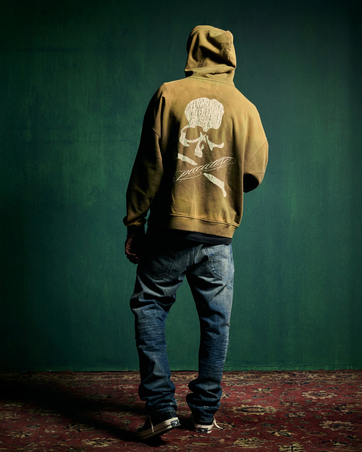 PECCATORI SKULL ZIP UP HOODIE