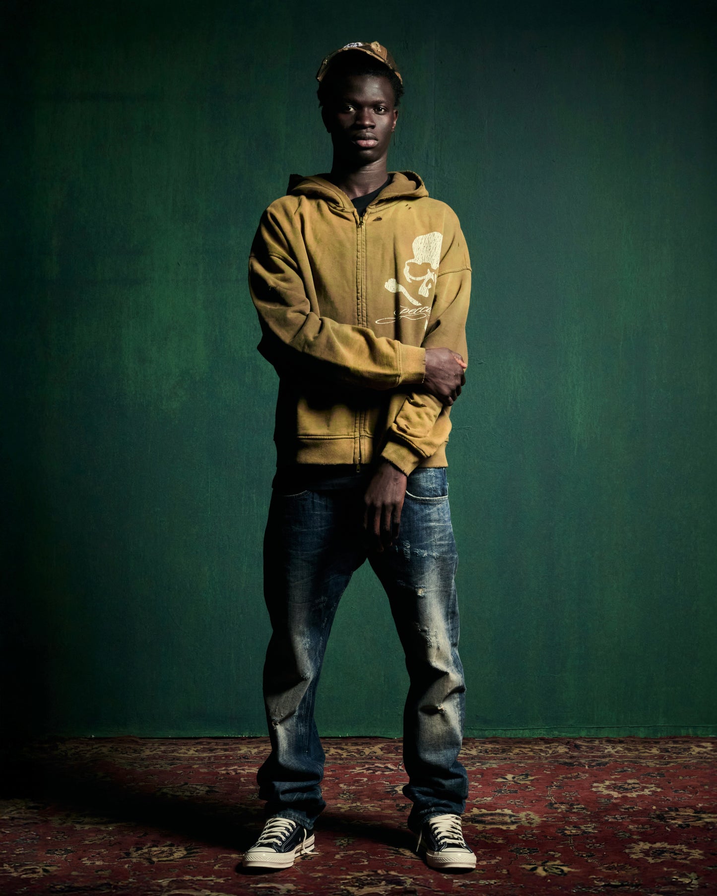 PECCATORI SKULL ZIP UP HOODIE